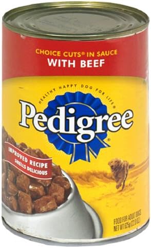 Pedigree Wet Dog Food, Choice Cuts in Sauce with Beef, 13.2 Ounce (Pack of 12)