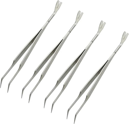 Silver 2 in 1 Tick Removal Tool for Pets,Stainless Steel Professional Tick Tweezers Ticks Remover for Dogs, Cats and Humans,Flea and Tick Control,Tick Remover Tools