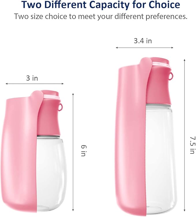 WePet Foldable Portable Dog Water Bottle Puppy Water Dispenser with Drinking Feeder, 19 OZ, High-temperature Resistant Leak Proof for Pets Outdoor Walking, Hiking, Travel, Food Grade Plastic BPA Free