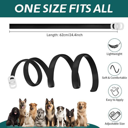 Flea Collar for Dogs, 4 Pack Flea and Tick Collar for Dogs, 8-Month Dog Flea and Tick Treatment and Prevention, Waterproof Dog Flea Collar, Adjustable Dog Flea and Tick Collar, Black