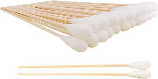 6 Inch Long Cotton Swabs,Large Cotton Buds with Bamboo Handle for Dogs, Specifically Designed for Dogs,Professional Big Cotton Swabs，Dogs Ears Large Cotton Swabs 100pcs