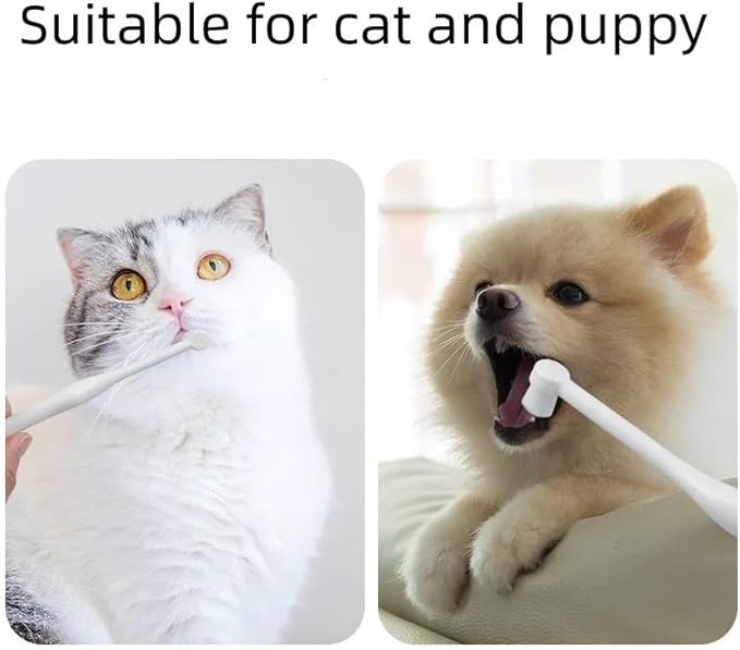 Micro Small pet Toothbrush, Cat and Dog Toothbrush, Dog Teeth Cleaning, Dental Brush for Small & Large Pets, Soft Bristle Brush for Dogs and Cats, Yorkies and Chihuahuas