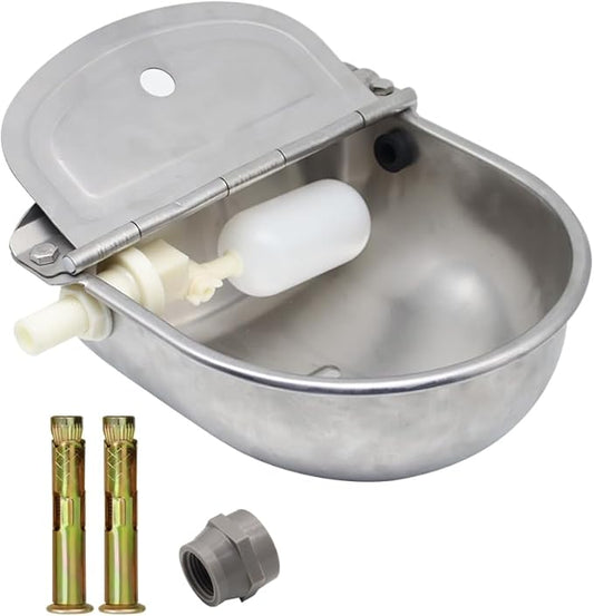 Automatic Dog Feeder Trough Bowl Dispenser Waterer for Pet Dog Horse Cattle Goat Sheep Water Stainless Steel Farm Tool