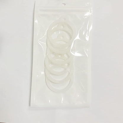 Dog Tag Silencer, Extra Large Silicone Round Protector for Pet ID Tags, 6 Pieces, Clear, Lightweight, Soundless
