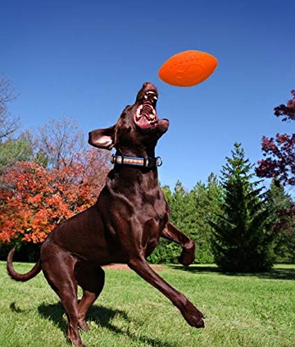 Jolly Pets Football Dog Toy, 8 Inches, Orange