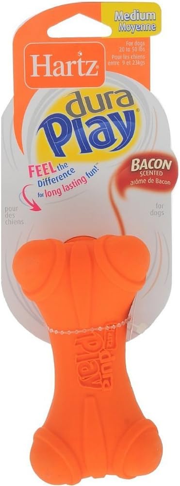 Hartz Dura Play Soft Dog Bone Toy, Assorted Colors 1 ea