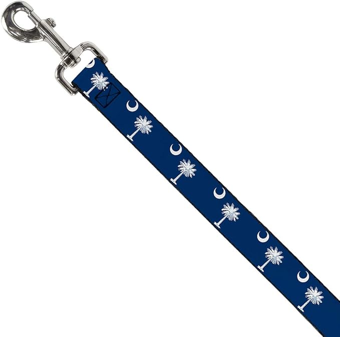 Buckle-Down Dog Leash South Carolina Flags 6 Feet Long 1.5 Inch Wide
