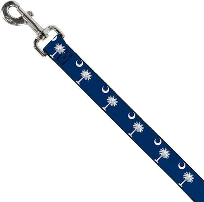 Buckle-Down Dog Leash South Carolina Flags 6 Feet Long 1.5 Inch Wide