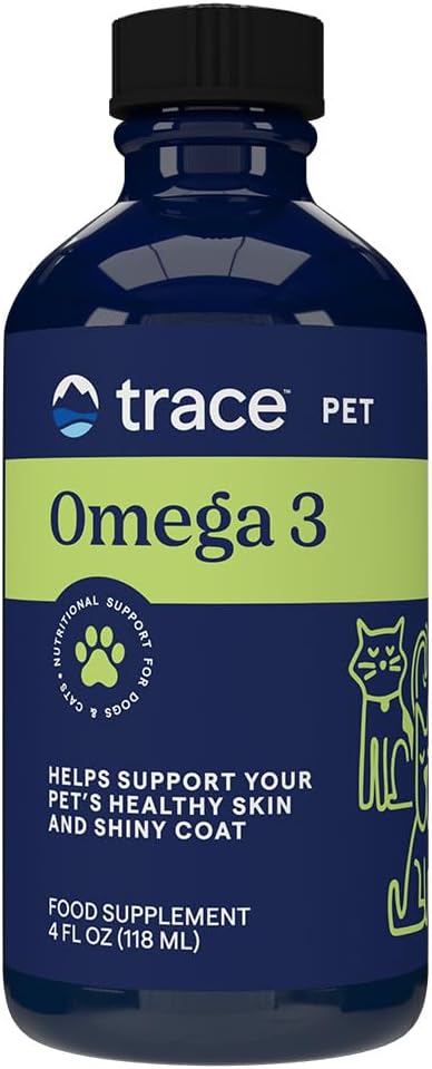Trace Pet | Omega-3 Drops | Skin and Coat Fish Oil Supplement for Dogs and Cats | All Breeds | 4 fl oz
