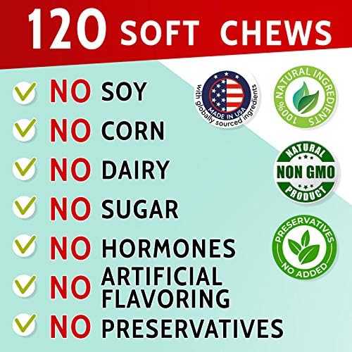 Green Lawn Chews for Dogs - Green Grass Chews - Urine Neutralizer Grass Burn Spots - Lawn Burn from Dog Urine - Probiotics & Enzymes - Made in USA - Bacon Flavor - 120 Lawn Saver Chews