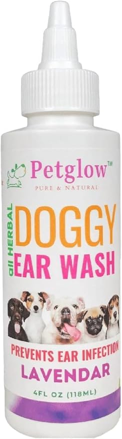 Dog Ear Cleaner, Gentle Wax Remover, Gentle Ear Cleaning Drops, Effective Ear drops for Itch, Odor, Aloe Vera and Turmeric Ear Cleaning Solution for Dogs, Cruelty-Free