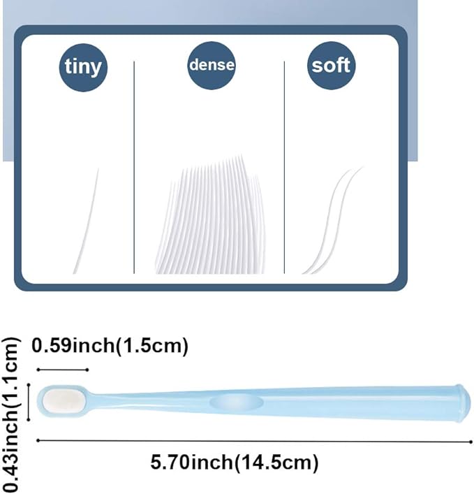 Extra Soft Small Dog Toothbrush, Cat Dental Toothbrush Silicone, Easy to Handle Teeth Cleaning Head, Pet Deep Clean Dense Brush, Safe and Effective Oral Care, Brush Away Bad Breath, 2 Pack