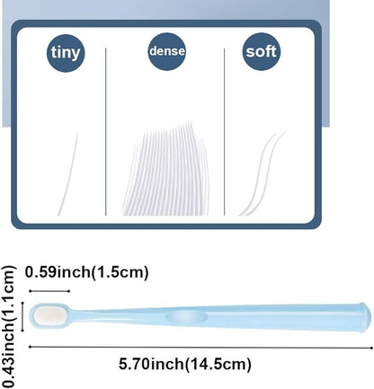 Extra Soft Small Dog Toothbrush, Cat Dental Toothbrush Silicone, Easy to Handle Teeth Cleaning Head, Pet Deep Clean Dense Brush, Safe and Effective Oral Care, Brush Away Bad Breath, 2 Pack