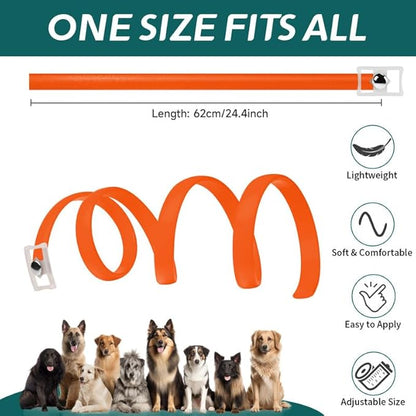 4 Pack Flea Collar for Dogs, Natural Flea and Tick Collar for Dogs, 8 Months Flea and Tick Prevention for Dogs, Tick Collar for Dogs, Water Resistant Dog Flea Collar, One Size Fits All, Orange