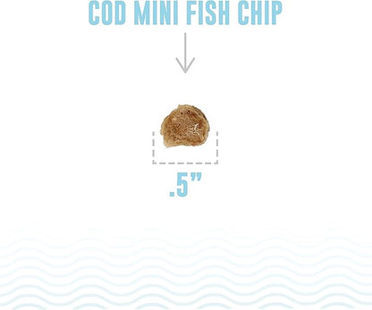 Icelandic+ Mini Fish Chips: Cod 9oz - Dog Treats, for Training & Small Dogs, 2 Ingredient Air-Dried Crunchy Chips