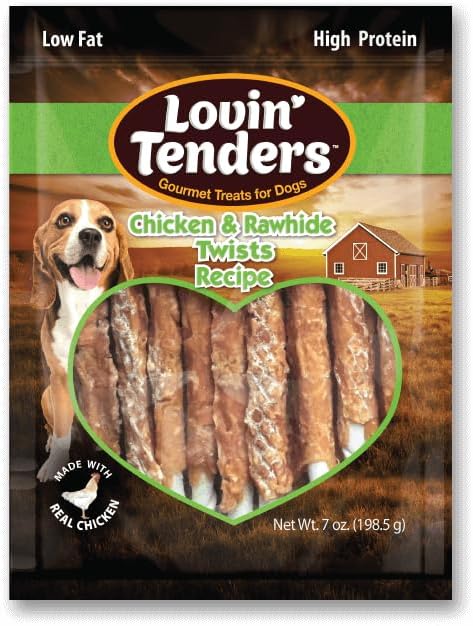 Generic Lovin' Tenders Chicken & Rawhide Twists Natural Gourmet Treats for Dogs 7 oz