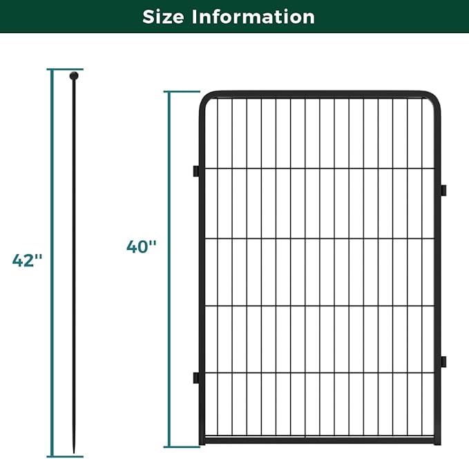FXW Rollick Dog Playpen for Yard, RV Camping│Patented, 40 inch 2 Panels