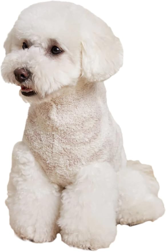 Barefoot Dreams CozyChic BITW Pet Sweater, Dog Clothes, Dog Sweater, Dog Accessories, in The Wild, Cream/Stone, XL