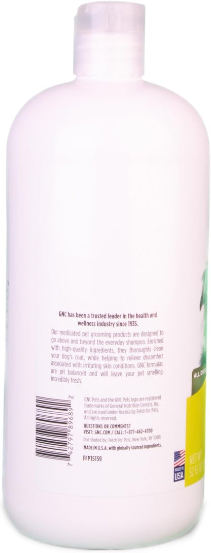 GNC Advanced Shampoo for Dogs, 32 oz | Natural Dog Shampoo Helps Maintain a Healthy Coat | pH Balanced Formula with Citronella Scent