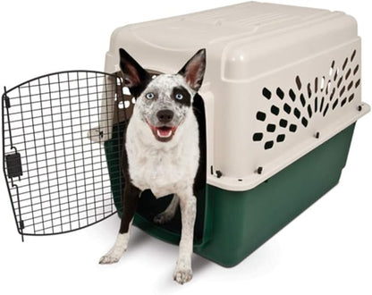 Petmate Ruffmaxx Dog Kennel Pet Carrier & Crate 36" (50-70 Lb), Outdoor and Indoor for Large, Medium, and Small Dogs - Made from Durable Recycled Material w/ 360-Degree Ventilation, Made in USA