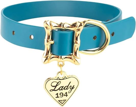 Buckle-Down Dog Collar, Disney Lady and The Tramp, Movie Replica with Heart Charm, Extra Large 18 to 24 Inch Length 1.15 Inches Wide