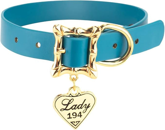 Buckle-Down Dog Collar, Disney Lady and The Tramp, Movie Replica with Heart Charm, Extra Extra Large 24 to 31 Inch Length 1.35 Inches Wide