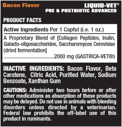 Liquid-Vet K9 Pre & PostBiotic Advanced (Bacon, 8oz/2Pack)