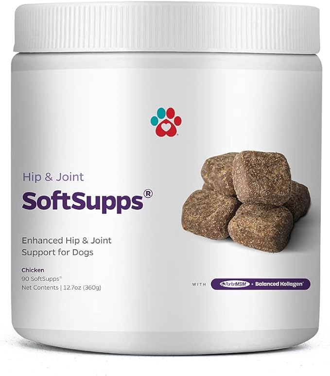 Pet Parents Hip & Joint SoftSupps® - Joint Support Supplement for Dogs with Green Lipped Mussel, Eggshell Membrane, & Glucosamine for Dogs for Dog Joint Pain Relief - 90ct Hip and Joint Chews for Dogs