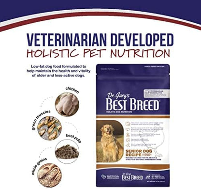 Best Breed Dr. Gary's Senior Dog Diet (Reduced Calorie) Made in USA [Natural Dry Dog Food] - 13lbs., Dark Brown (7-53182-95268-0)