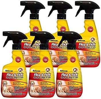 Enforcer Flea and Tick Spray - 16 Ounce (Case of 6) EFT166 - for Dogs and Cats