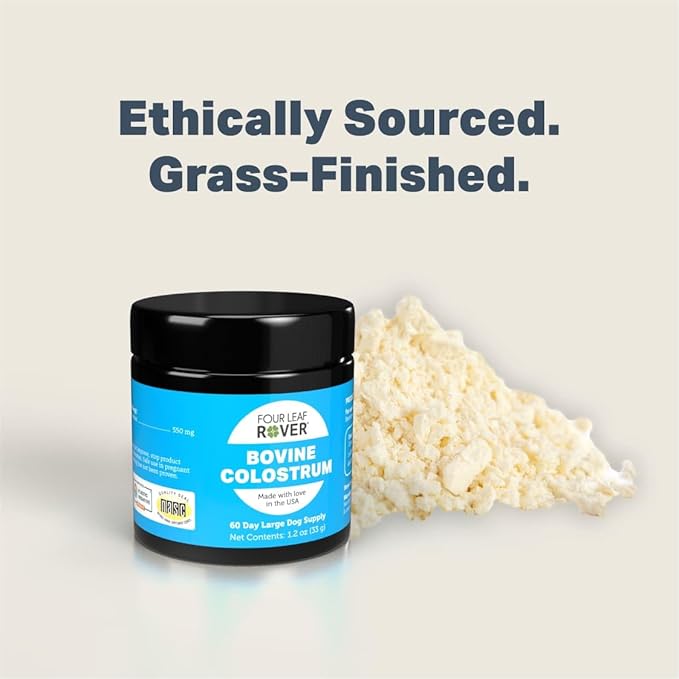 Bovine Colostrum from New Zealand Grass-Fed Cows - Dog Itch Relief and Immune Support (60-Day Supply)