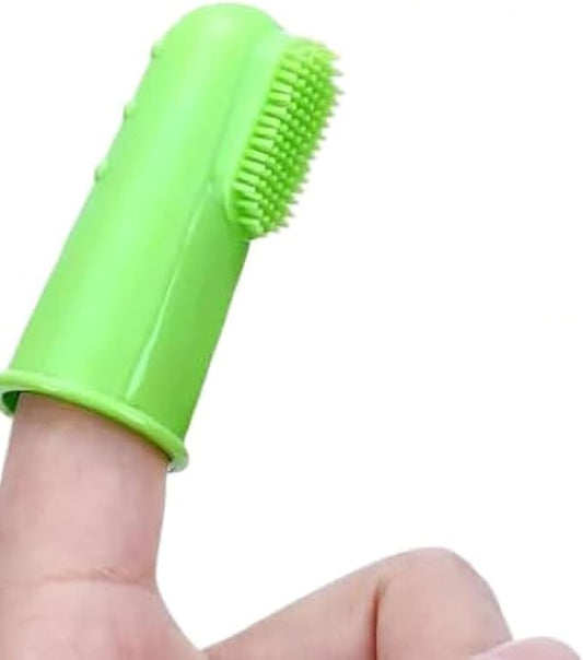 Dog Dual-Sided Silicone Toothbrush | Soft, Safe and Gentle on Gums | Best Dental Care for Your Fur Babies e | Cleans Dog Teeth Well and Massages The Gums | Set of 4 Colored pet Toothbrush