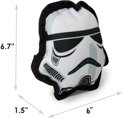 Buckle-Down Dog Toy, Star Wars, Ballistic Squeaker Stormtrooper Head 6.0" x 6.75"