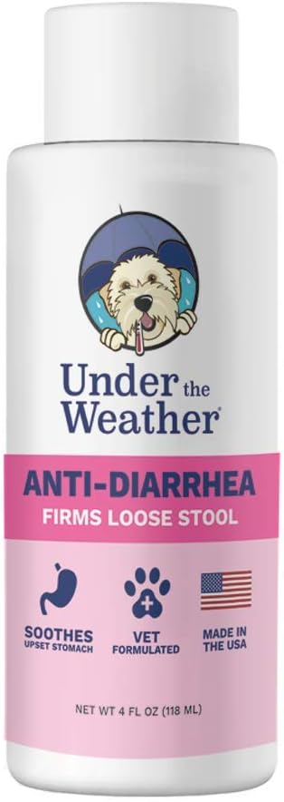 Under the Weather Anti-Diarrhea Liquid - Dog Anti Diarrhea Medication (4 oz Bottle)