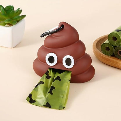 Funny Dog Poop Bag Holder for Leash Durable Dog Poop Bag Dispenser for Dog Waste Bags Includes 1 Roll 15 Bags