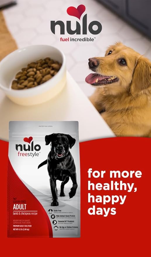 Nulo Freestyle Adult Dog Food, Premium All Natural Grain-Free Dry Small Kibble Dog Food, with BC30 Probiotic for Healthy Digestion, and High Animal-Based Protein with no Chicken or Egg Alternatives