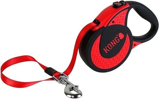 Alcott Kong Ultimate Retractable Dog Leash, Extra Large, Red, 16' Long