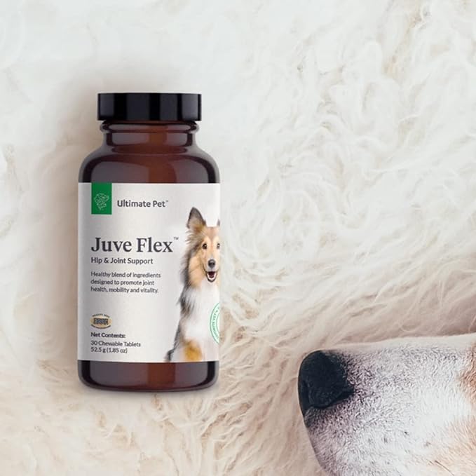 Ultimate Pet Juve Flex, Hip and Joint Soothing Support Supplement for Dogs, Cartilage, Collagen and Stiffness Support, 30 Chewable Tablets