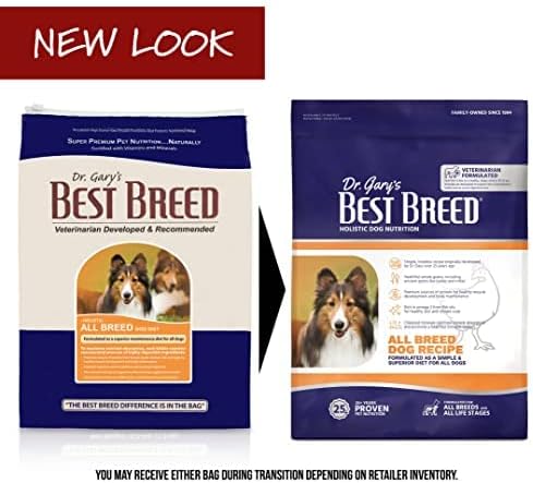 Best Breed Dr. Gary's All Breed Dog Diet Made in USA [Natural Dry Dog Food for All Breeds & Sizes] - 28lbs., Dark Brown, Medium