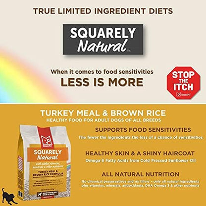 Squarely Natural Turkey Meal & Brown Rice Dry Dog Food 4.4lbs