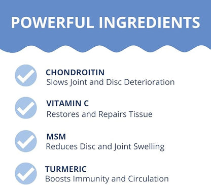 Under The Weather Pet Disc & Spine Health Chews for Dog | Vet Formulated Dog Chews Spinal Disc Support Supplement | Great for Dachshunds & Long Back Breeds with IVDD, Back & Joint Arthritis