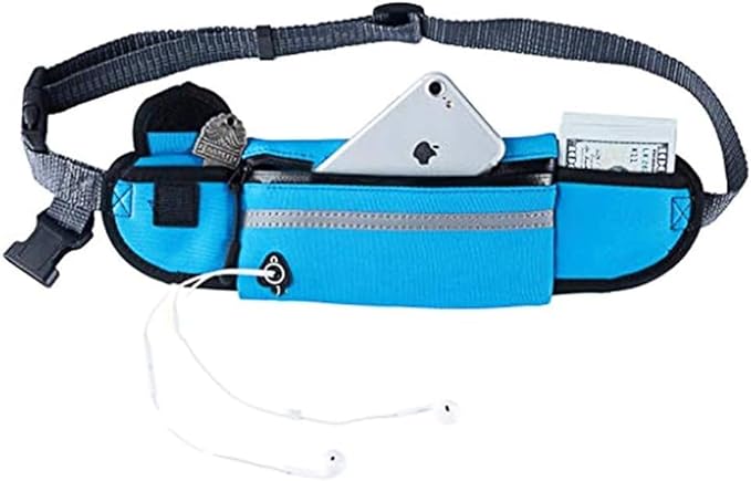 Hands Free Dog Leash with Zipper Pouch, Padded Handles and Durable Bungee for Walking, Jogging and Running Your Dog (Large, 25-120 lbs) - Blue