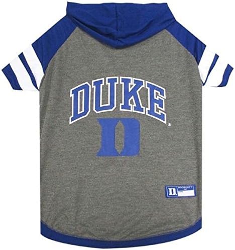 NCAA DUKE BLUE DEVILS HOODIE for DOGS & CATS, MEDIUM COLLEGIATE Licensed DOG HOODY Tee Shirt. Sports HOODY T-Shirt for Pets. COLLEGE Sporty Dog Hoodie Shirt.