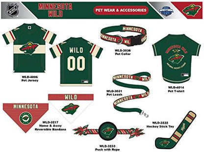 Pets First NHL Minnesota Wild Leash for Dogs & Cats, Walk Cute & Stylish! The Ultimate Hockey Fan Leash!, large (6 ft long x 1 in width) (WLD-3031-LG)