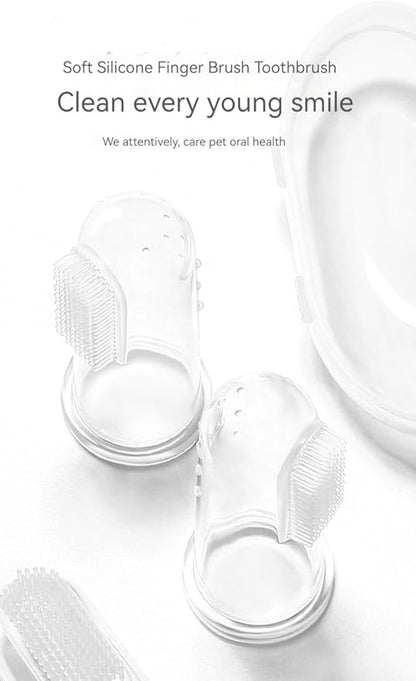 6 Units Pack Pet Finger Toothbrush for Dogs & Cats, Extra Soft Silicone Bristles Professional Dog Toothbrush & Cat Toothbrush, Easy Teeth Cleaning for Dog Dental Hygiene
