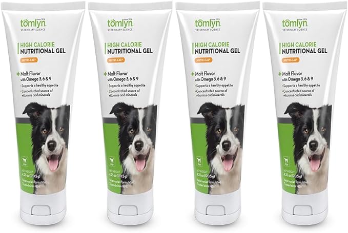 Tomlyn High Calorie Nutritional Gel for Dogs, (Nutri-Cal) 4.25oz (4 Pack)