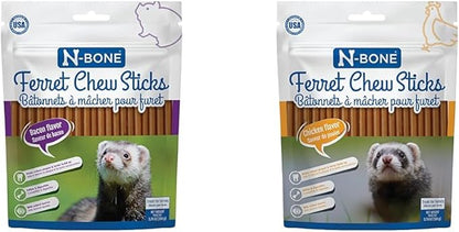 N-Bone Ferret Chew Sticks Bacon Flavor, 3.74-oz Bag