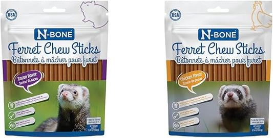 N-Bone Ferret Chew Sticks Bacon Flavor, 3.74-oz Bag