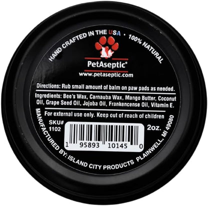 Paw Balm for Dogs | Soothes, Heals, & Protects Paws | 100% All Natural Oils & Waxes | Protects Against Snow, Ice, Hot Pavement | All Seasons Protection | Provides Fast Relief | 2oz Tin