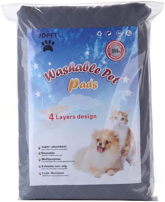 JdPet Washable Dog Pee Pads+Free Grooming Gloves - Reusable Whelping Pads,Waterproof Dog Mat Non-Slip Puppy Potty Training Pads for Dogs, Cats, Bunny…